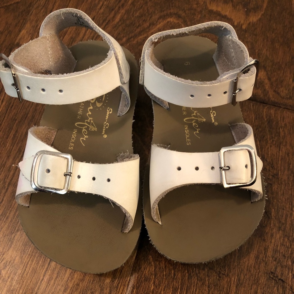 White Salt Water Sandals